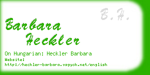 barbara heckler business card